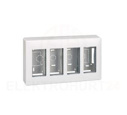 Simon Connect Obudowa natynkowa S500 4-modułowa 8x K45 kompletna czysta biel 51000004-030