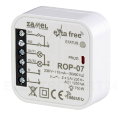 Radiowy odbiornik dopuszkowy 2-kanałowy ROP-07 EXF10000104