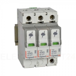 Ogranicznik przepięć Typ T2 3P 40kA 1,7kV ON 300 TT, TN (TNC, TNS) 412242