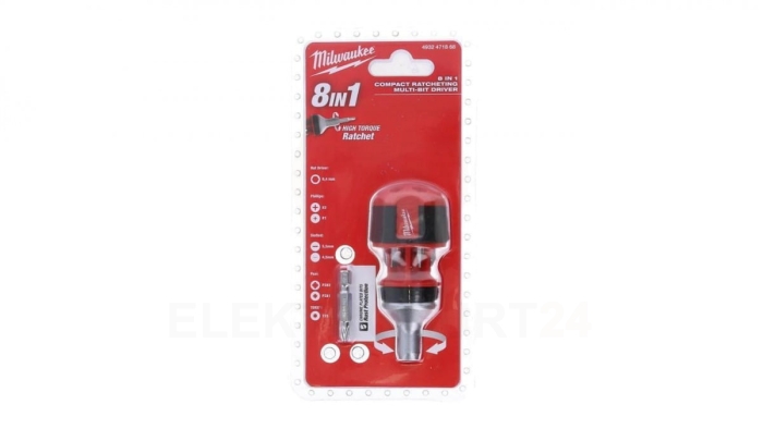 Kompaktowy multi-wkrętak z grzechotką 8 w 1 4932471868
