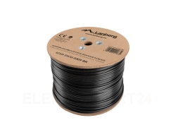 Kabel teleinformatyczny zewnętrzny U/UTP kat.5e 4x2xAWG24 CU outdoor suchy LCU5-21CU-0305-BK /305m/