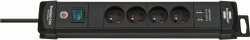 Listwa zasilająca Premium-Line z USB 4-gniazda czarna 1,8m H05VV-F 3G1,5 1951144602