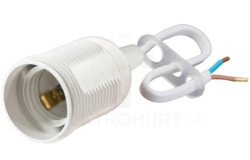 Oprawka oświetleniowa E27 biała z przewodem 190mm D.3006MA