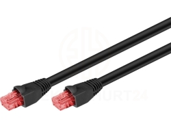 Kabel krosowy outdoor patchcord U/UTP kat.6 CU czarny 30m 55435