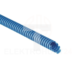 Rura karbowana 750N niebieska samogasnąca PV UV fi 32/25 ECTC1532BL /25m/