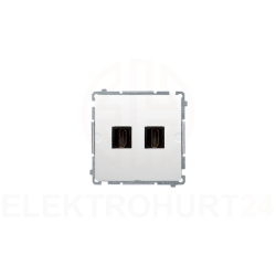 Simon Basic Gniazdo podwójne HDMI białe BMGHDMI2.01/11
