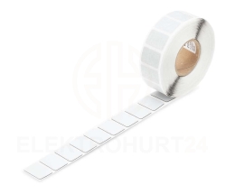 Tabliczki na przycisk 27x19mm srebrne 350szt. / rolka 210-852