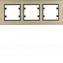 Lumina passion Ramka 3-krotna pozioma aluminium mosiądz WL9234