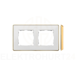 Simon Detail 82 Ramka podwójna Detail SELECT-metal BIAŁA / podstawa Złota 8201620-245