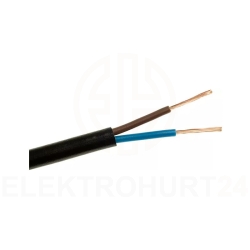 Przewód mieszkaniowy H03VV-F (OMY) 2x0,75 czarny /100m/