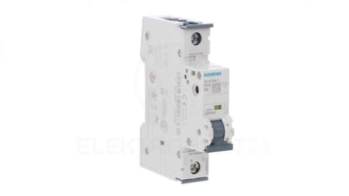 Wyłącznik nadprądowy 1P C 4A 10kA 220V DC 230V AC SENTRON 5SY5104-7