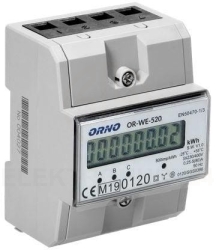 Licznik energii ORNO ORWE520 trojfazowy 80A MID 230V 400V DIN LCD pomiar