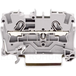 Złączka szynowa 2-przewodowa 4mm2 szara 2004-1201