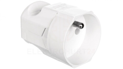 Gniazdo przenośne 10A 2P+Z 250V białe GN-170