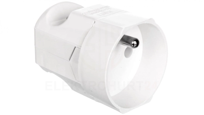 Gniazdo przenośne 10A 2P+Z 250V białe GN-170