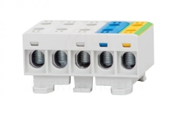 Listwa zaciskowa w korpusie ZU 5-otworowa 5x50mm2 3L+N+PE