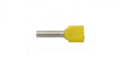 Końcówka tulejkowa izolowana HI 2X1/10 żółta E08KH-02020101001 (500szt.)