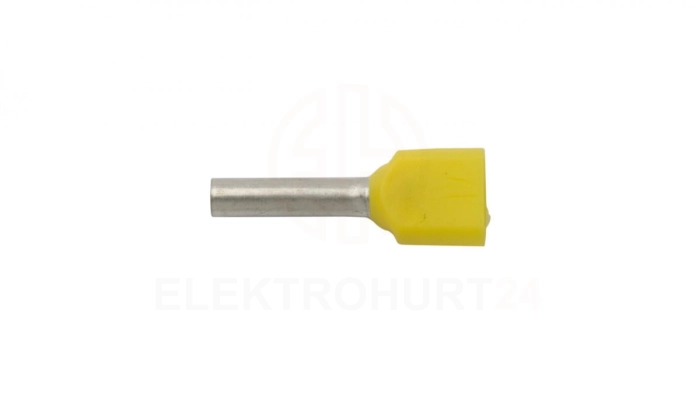 Końcówka tulejkowa izolowana HI 2X1/10 żółta E08KH-02020101001 (500szt.)