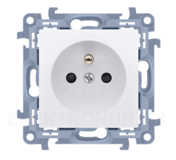 Simon 10 Gniazdo pojedyncze z/u białe 16A 250V IP20 CGZ1.01/11