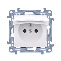 Simon 10 Gniazdo pojedyncze z uszczelką białe 16A 250V IP44 CGZ1B.01/11