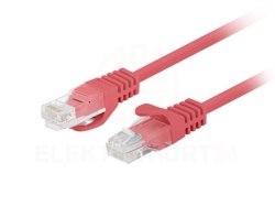 Kabel krosowy patchcord U/UTP kat.5e 0,25m czerwony PCU5-10CC-0025-R