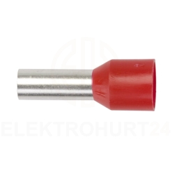 Końcówka tulejkowa izolowana TI 10mm2/12mm czerwona cynowana TI10L12x50 /50szt./