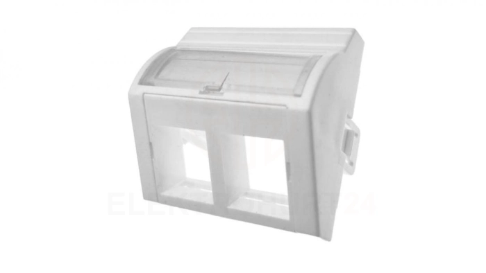 Adapter 45x45 2xRJ45 (wypukły kątowy) ALANTEC