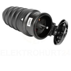 Gniazdo przenośne gumowe z/u 16A 250V IP44 D.3157