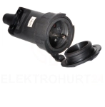 Gniazdo przenośne gumowe z/u 16A 250V IP65 D.3149