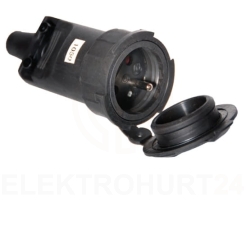 Gniazdo przenośne gumowe z/u 16A 250V IP65 D.3149