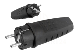 Wtyczka gumowa z/u 16A 250V IP44 LUX D.3158L