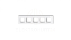 ICON Ramka uniwersalna pięciokrotna kwadratowa - efekt szkła (ramka: biała spód: biały) 0-0-IRSK-5