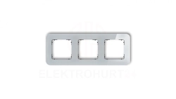 ICON Ramka uniwersalna potrójna zaokrąglona - efekt szkła (ramka: szara spód: czarny) 15-12-IRSZ-3