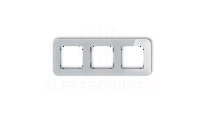 ICON Ramka uniwersalna potrójna zaokrąglona - efekt szkła (ramka: szara spód: czarny) 15-12-IRSZ-3