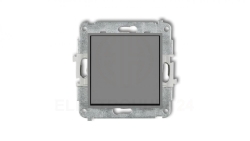 ICON Mechanizm łącznika zwiernego, jednobiegunowego (jeden klawisz bez piktogramu) szary mat 27IWP-4.1