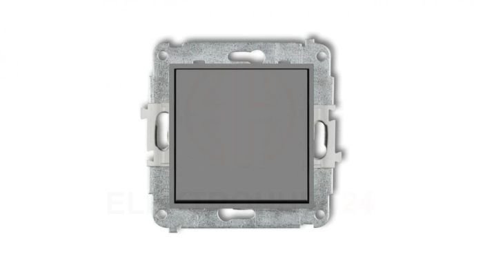 ICON Mechanizm łącznika zwiernego, jednobiegunowego (jeden klawisz bez piktogramu) szary mat 27IWP-4.1