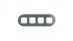 ICON Ramka uniwersalna poczwórna okrągła - efekt szkła (ramka: grafitowa spód: czarny) 28-12-IRSO-4