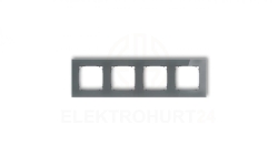 ICON Ramka uniwersalna poczwórna kwadratowa - efekt szkła (ramka: grafitowa spód: grafitowy mat) 28-28-IRSK-4