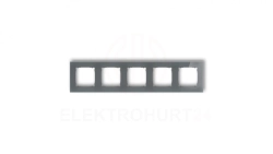 ICON Ramka uniwersalna pięciokrotna kwadratowa - efekt szkła (ramka: grafitowa spód: grafitowy mat) 28-28-IRSK-5