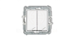 ICON Mechanizm łącznika podwójnego schodowego biały IWP-33