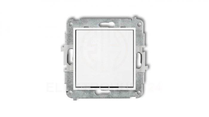 ICON Mechanizm łącznika zwiernego, jednobiegunowego (jeden klawisz bez piktogramu) biały IWP-4.1