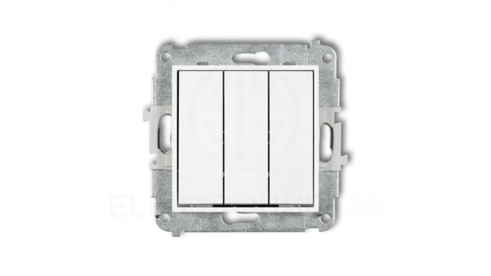 ICON Mechanizm łącznika potrójnego biały IWP-7