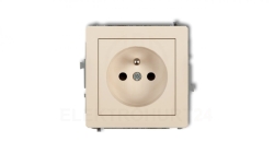 DECO Gniazdo pojedyncze z/u 2P+Z beżowy 1DGP-1zp