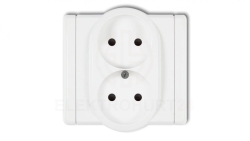 FLEXI Gniazdo podwójne b/u biały FGP-2p
