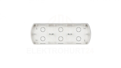 TREND Puszka montażowa pozioma potrójna biały PTH-3