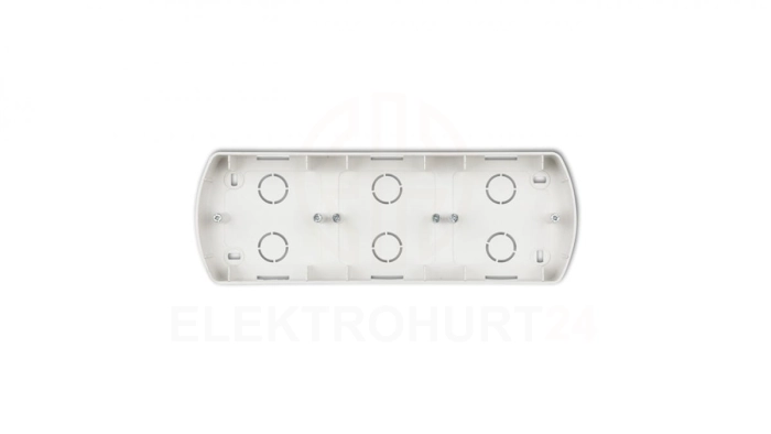 TREND Puszka montażowa pozioma potrójna biały PTH-3