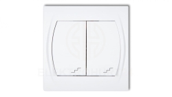 LOGO Łącznik podwójny schodowy biały LWP-33