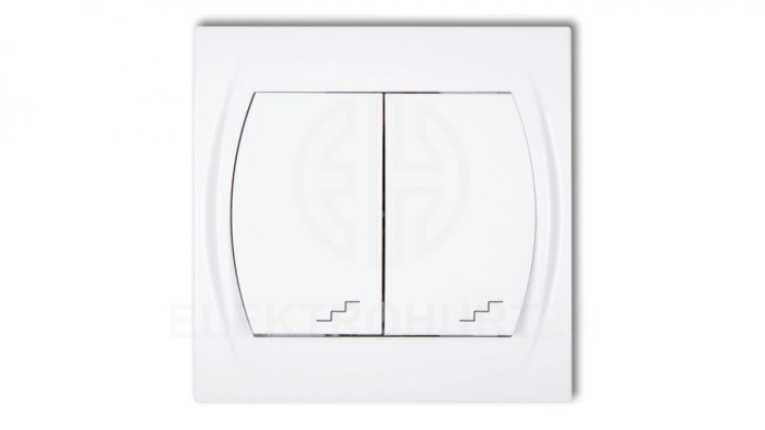 LOGO Łącznik podwójny schodowy biały LWP-33