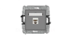 MINI Gniazdo komputerowe pojedyncze 1xRJ45 kat. 5e 8-stykowy szary mat 27MGK-1