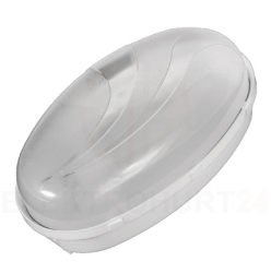 Panda OVAL klosz przeźroczysty, spód biały